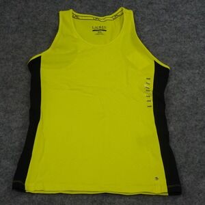 Ralph Lauren Active Tank Top Womens Petite XS Athleisure Running Yellow B